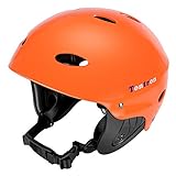 Tontron Wakeboard Kajak Kitesurf Wassersport Helm (Glossy Orange, L)