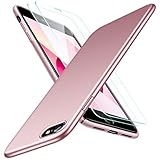 TORRAS für iPhone SE 2020/2022 Hülle, iPhone 8 Hülle Mit (2 Schutzglas) Extrem Dünn Unzerstörbare Stoßfestigkeit Exzellente Kratzfestigkeit Ultra Leicht Handyhülle iPhone SE 2022/2020/8/7 - Rose