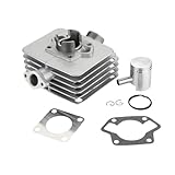 ISINEVER Zylinder mit Kolben Dichtungen Kit passend für Simson S51, SR50, KR51/2 Moped 50ccm Zylinder, 38mm, 60km/h