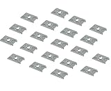 Gedotec Möbelverbinder für Kleiderschrank Möbel-Klammer zum Befestigen - H3501 | Rückwand-Klammer Stahl verzinkt | Schrank-Verbinder für Möbel-Rückwände | 20 Stück - Rückwand-Verbinder zum Schrauben