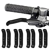 Mozeat Lens 4 Paar Fahrrad Bremshebel Hülle Silikon Bremshebel Abdeckung Schwarz Bremsgriff Schutzhülle Anti Rutsch Fahrradbremse Silikonhülle für Mountainbike Rennrad