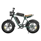 ENGWE E Bike Herren Elektrofahrräder-Ebike mit einem Akku/ 2 Akkus, E-Bike 20 * 4.0 Zoll Fette Reifen, Ebike Herren bis zu 75km/150km/90km/170km, Elektrofahrrad 7-Gang, M20/M1