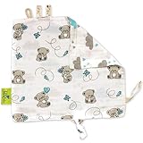 Tabalino Schmusetuch - Schnuffeltuch Baby zum Kuscheln und Einschlafen, Größe etwa 28x28cm, Geschenk zur Geburt, Schnullertuch Junge & Mädchen, Kuscheltuch blau (Teddy)