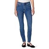 Amazon Essentials Damen Hochelastische Skinny-Jeans Hoher Bund, Mittelblau Vintage, 42 Lang