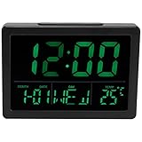 Eujgoov Elektrische Uhr, LED-Nebenuhr, Elektrische Uhr mit Großem Bildschirm und Schlummerfunktion, Elektrische Uhr für den Schlafsaal Am Morgen