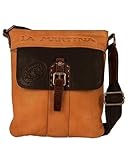 La Martina Roble Hombre Cognac Umhängetasche Herren mit Lederverstärkungen 24 x 28 cm 212.007