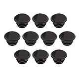 LIOOBO 10 stücke Fahrrad Lenkerendstopfen Lenkerkappen Kunststoff PVC Griff Bar Endstopper Schwarz