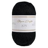 Utopia Crafts Joy Strickgarn, 50g, 150m, 100% Acryl, Pink, Doppelstrick (Black)