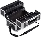 Meister Mehrzweckkoffer 355 x 240 x 225 mm - Viel Stauraum - Einteilbare Kleinteilfächer - Abschließbar - Inklusive 2 Schlüssel und Tragegurt, Kosmetikkoffer, Scherenkoffer, 9095040