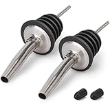 BALTRE 2 Stück Olivenöl Ausgießer mit Verschluss, Ausgießer für Spirituosen und Olivenöl, passend für Flaschenöffnungen von ca 3/4 Zoll, Bars, Partys und Zuhause ÖlAusgießer