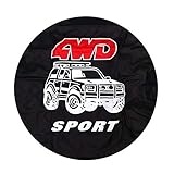 Ersatzreifenabdeckung, Radabdeckung, Autozubehör, Allrad-Serie, PVC-Ersatzreifenabdeckungen 35,6 cm, 40,6 cm, 43,6 cm, 43,2 cm, Ersatzradabdeckung, passend für Mitsubishi Pajero 4 Universalreifen