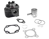 2EXTREME Zylinder + Kolben 50ccm 12mm kompatibel für Keeway RY6 50, RY8 50, CPI Aragon GP 50, F-Act 50, Aragon 50, GENERIC XOR 2 50, Oliver Sport 50, MATRIX 50, SACHS Speedjet 50, SWAN 50