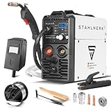 STAHLWERK Schweißgerät MIG MAG 160 M IGBT - Vollsynergisches 5 in 1 Kombigerät mit echten 160 Ampere und 2 Rollen Antrieb/Fülldraht, MIG MAG, ARC MMA, Lift TIG