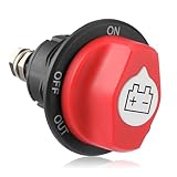 GEAREVER 100A Batterieschalter Auto Batterie Trennschalter Hauptschalter 12V-48V ON-Off Wasserdicht Einbau Stromschalter für Auto Motorrad Marine Caravan Yacht Bus Boot LKW KFZ