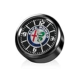 JxbJQQ Auto Klein Rund An Bord Quarz Uhr für Alfa Romeo Giulia Giulietta 159 156 MITO Stelvio 147 Sportiva, Mini Fahrzeug Armaturenbrett Uhr, Hohe Genauigkeit Armaturenbrett Verzierung