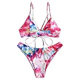 ZAFUL Bikini Sexy Triangle Set 2 teilig Bikini Gepolsterte Schultergurte verstellbar Gr. M, C-Muilt-B