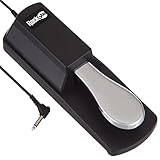 Rockjam Sustain Pedal für digitale Klaviere und elektronische Tastaturen mit Polaritätsschalter