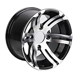 12 Zoll ATV RIM 12 Zoll ATV Rad Rand 12 Zoll Aluminiumlegierung ATV RIM Hochstärke Universalkompatibilität für ATVs Go Karts Golfs Carts mit Schickem Metallic -Design (Hinterrad)