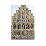 Poster mit romanischer Architektur, Haus Overstolz, Köln, Deutschland (1230), Poster, Gemälde, Leinwand, Wandkunst, Wohnzimmer, Poster, Gemälde, 20 x 30 cm