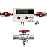 ZÄHLER plattform Wärmezähler Einstrahl Nenndurchfluss Qn 1,5 m³/h, Anschlussgewinde 3/4 Zoll, Baulänge 110 mm Eichung 2025 mit Einbausatz