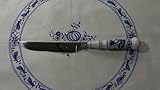 Generisch Vintage ABS rostfrei DDR Messer mit Zwiebelmuster Porzellan Griffen 24 cm.