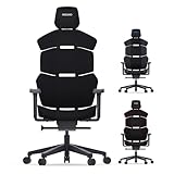 RECARO NXT Essential Premium Gaming & Bürostuhl Ergonomisch [Büro-Zertifiziert] | Made in Germany | Hochwertiger Stoffbezug | Höhenverstellbar - bis 150kg, Raven Black