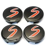 4 Stück Auto Radnabenkappen für Mini Cooper 54mm,Nabendeckel Felgendeckel Wasserdicht Staubdicht Radmittenabdeckung für Dekoration von Automobilen Rad