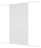 Windhager Insektenschutz Expert Schiebetür, Fliegengitter Terrassentür, Aluminirumrahmen für Balkon-Türen, 120 x 240 cm, Weiß, 04317