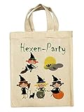 clothinx Lustige Kindergeburtstag Tasche Mitgebsel Beutel im Set mit Geburtstag Motto Hexen 5er Pack