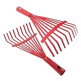 SEWOART 2 Stück Praktischer Gartengrechen aus Metall Großer Rechenkopf für Effiziente Laub Grassammlung Robustes Gartenwerkzeug für Einfache Pflege von Rasen und Außenanlagen