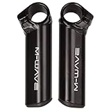 P4B | Kurze Lenkerhörnchen - Fahrrad Lenker Zusatzgriffe aus Aluminium | 13 cm Länge | Mit anatomischer Kunststoff-Kappe | Barends | Fahrrad Lenkerhörnchen in Matt-Schwarz