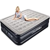 OlarHike Queen Size Luftmatratze mit Integrierter Elektrischer Pumpe, Luftbett Selbstaufblasend für 2 Personen, Premium-Gästebett, Aufblasbare Matratze für Camping oder Heimgebrauch, 203 x 152 x 46 cm