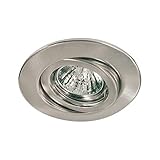 Paulmann 98968 Einbauleuchte Quality schwenkbar rund 110mm 20° GU5,3 max. 50W 12V dimmbar Eisen gebürstet