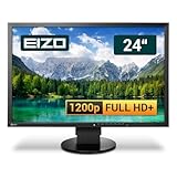 EIZO FlexScan EV2416W 24 Zoll Business Computer Monitor, Desktop Gaming Monitor, Full HD (VGA - DisplayPort - DVI - Lautsprecher - USB-HUB - VESA), PC Bildschirm, schwarz (Generalüberholt)