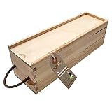 rustikale Holzbox - Geschenkbox Holz - Aufbewahrungsbox für Geschenke - ideale Geschenkbox - Holzkiste mit Deckel - Werkzeugkiste - Weinkiste (350 x 100 x 110 mm)