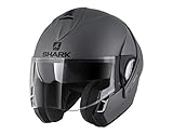 Shark Motorradhelm EVOLINE 3 BLANK Mat AMA, Anthracite, M