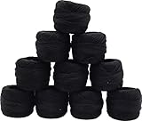 Stopfgarn 10x20m - Farbauswahl- Stopftwist zum Ausbessern von Tetilien - Garn zum Basteln 100% Baumwolle (2 schwarz)