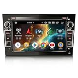 Erisin 8 Kern 4GB+64GB Android 14 Autoradio Für Opel Astra H Combo Corsa C/D Signum Zafira Vectra mit GPS Navigation Unterstützt CarPlay Android Auto WiFi 4G Bluetooth 5.0 USB DSP DAB+ FM Radio CANBus