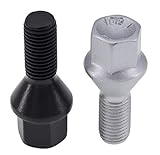 Levando 20 Stück Radschrauben M14x1,5 33mm Schaftlänge Kegel  60° SW17 – Radbolzen-Set mit 20x Radschraube in OE Qualität, für Alufelgen & Reifenwechsel, Farbe Silber