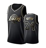 # 24 K o b e Black Gold Basketball Jersey,Unisex ärmelloses Sportweste Shirt.,Schwarz,S