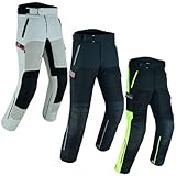 BOSmoto Herren Motorradhose mit Protektoren – wasserdichte Kombihose mit herausnehmbarem Futter,Motorrad Sommer Textil Hose Ventilated (DE/NL/SE/PL, Alphanumerisch, XS, Regular, Regular, Gray)