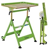 TRUTZHOLM mobiler Schweißtisch klappbar höhenverstellbar von 77-92 cm, große Arbeitsplatte, stufenlose Neigung bis 90° Profi Werktisch Werkbank mit Rädern und Tragegriff, platzsparend