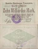 Prophila Collection Geldschein Traunstein Inflationsgeld Sparkassa Traunstein gebraucht (III) 1923 10 Milliarden Mark (Banknoten für Sammler - kein Zahlungsmittel)