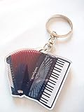MUSIC LEGENDS COLLECTION - Akkordeon-Keychain, Acryl-Schlüsselanhänger in Form eines Akkordeons, Schwarz
