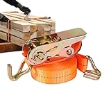 Zurrgurte mit Ratsche,Spanngurte mit Ratsche | Schwerlast-LKW-Gurte zur Befestigung mit J-Haken | Verstellbares Bremsseil mit Riemenspanner für Transporter, Anhänger, Lastenmotorräder