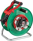 Brennenstuhl Garant G Bretec IP44 Drallelverlängerung für den Garten (Rasenmäher mit 48+2m Kabel in rot, kurzfristige Außeneinsatz, Made in Germany)
