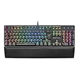 Mars Gaming MK5BES, Mechanische RGB-Tastatur, Gepolsterte Handballenauflage, Schalter OUTEMU SQ Blau, Spanische Sprache