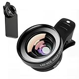 2 in 1 Handy Kamera Objektiv, Universal Handy Kamera Objektiv, 12,5-Fach-Makro Objektiv Handy + 0,45× Weitwinkelvorsatz Phone Camera Lens für iPhone Android Samsung und die meisten Smartphones