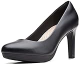 Clarks Damen Ambyr Joy Shoes, Black Leather, 39 EU
