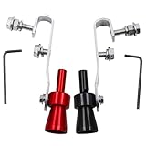 deegbbyi 2 Stück Auspuff Sound Booster, Auto Turbo Pfeife, Turbo Pfeife für Auspuffrohr, Erhöhen Sie das Dröhnen des Fahrzeugs, für Alle Fahrzeuge Modelle (Schwarz, Rot, S)